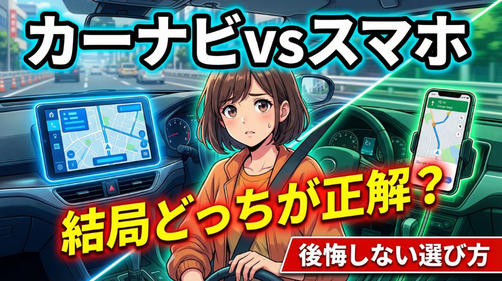 カーナビはスマホで十分？5つの選択肢と後悔しない選び方【2026年版 