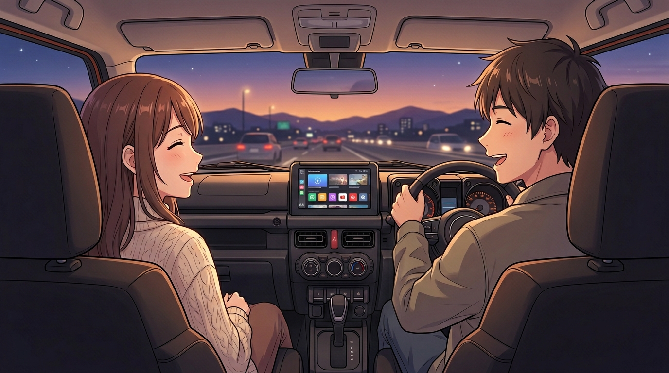 ライズで CarTV Mate Max を使用しているシーン