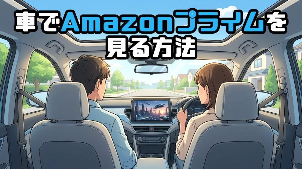 車でAmazonプライムを見る方法のアイキャッチ