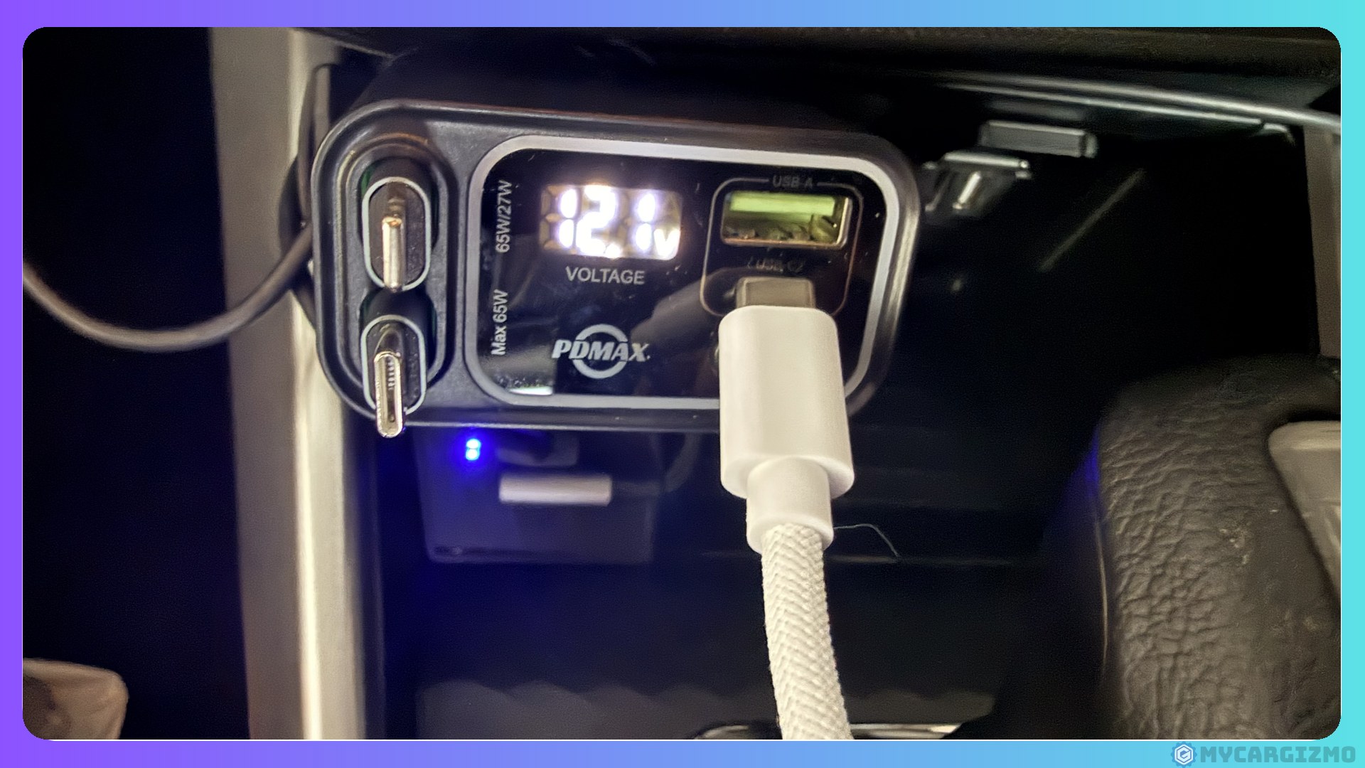 シガーソケットUSBから給電